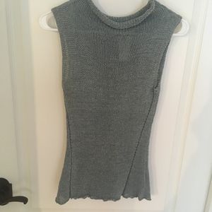 iCB M Cowl Neck Knit Blue Sleeveless Sweater